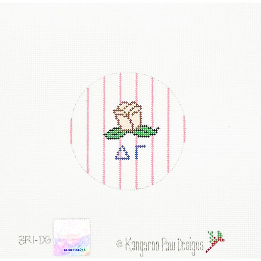 Delta Gamma Floral Round Insert