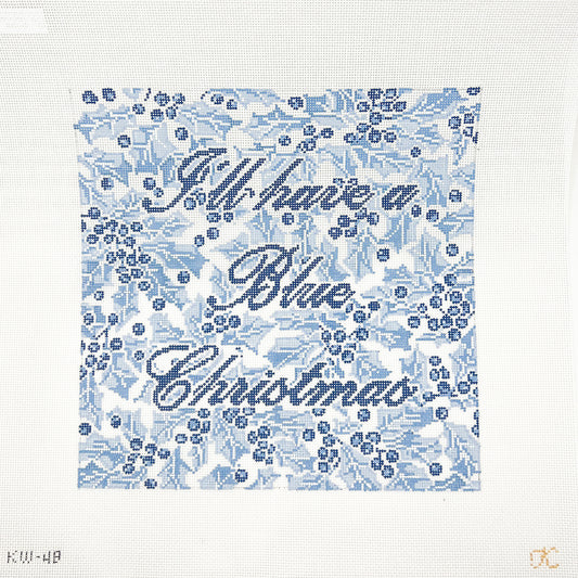 Blue Christmas Pillow