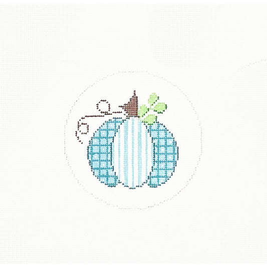 Blue Patchwork Pumpkin Round