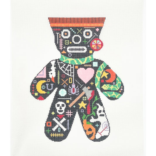 Voodoo Doll with Ghost and Pumpkin