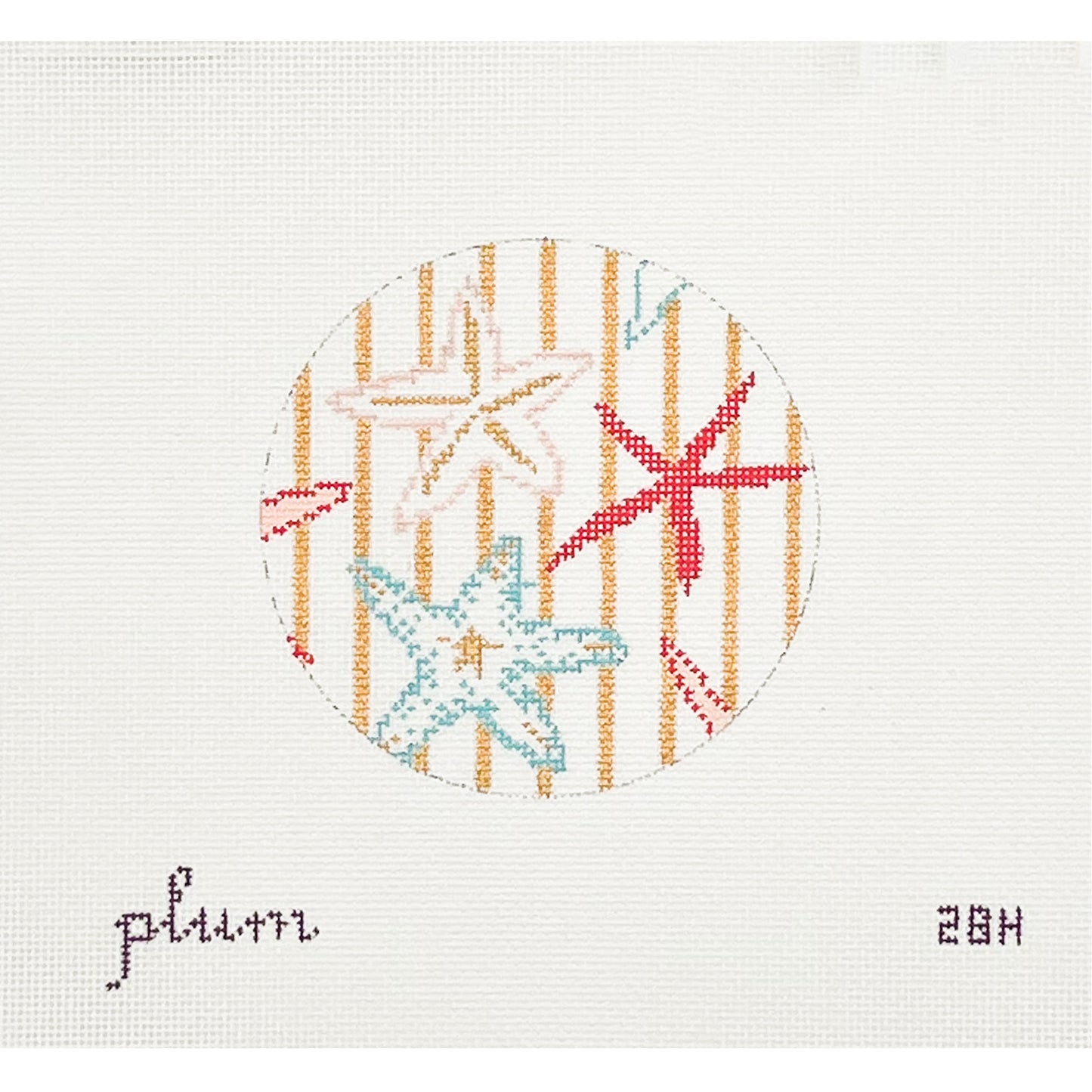 Starfish + Stripes Round