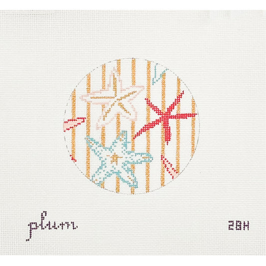 Starfish + Stripes Round