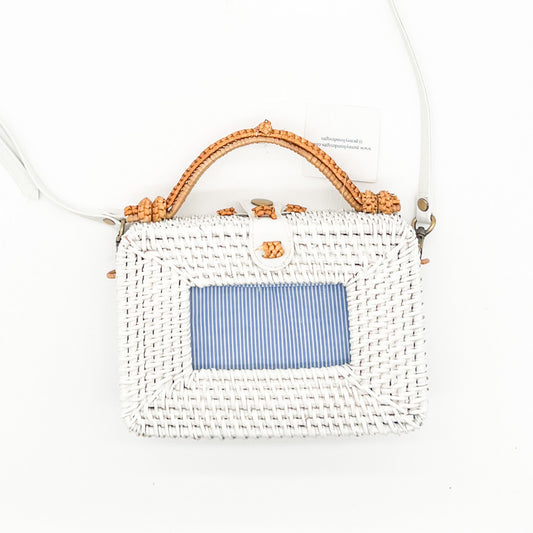 2x4 Rectangle Wicker Bag - White
