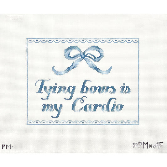 Tying Bows is My Cardio - Blue
