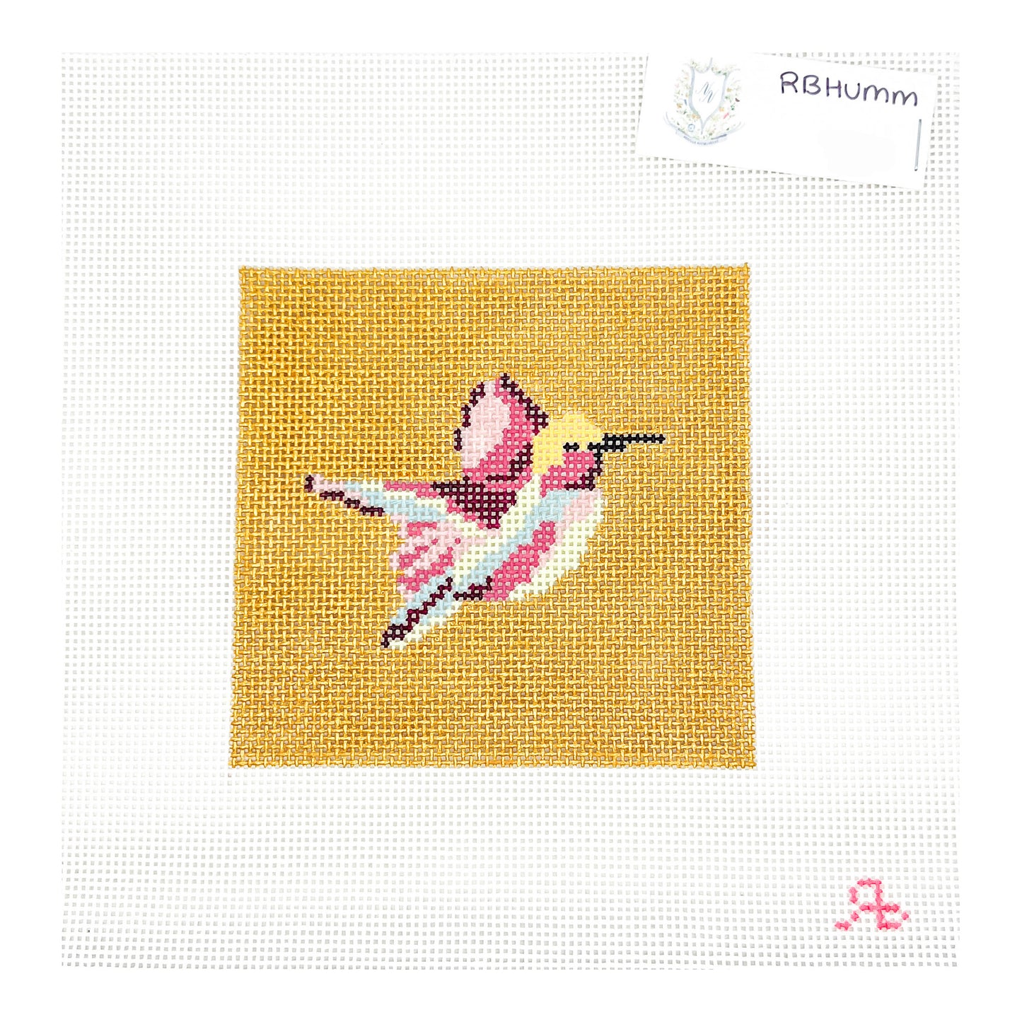 Golden Bird Hummingbird Square