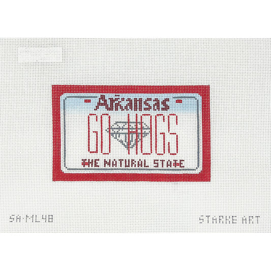 Go Hogs Arkansas License Plate