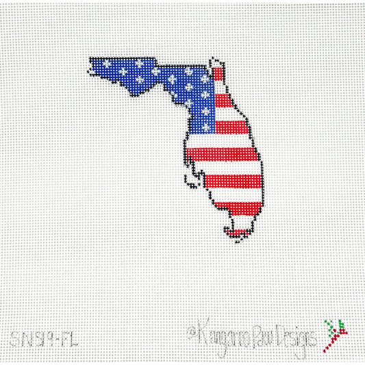 American Flag Florida Shape