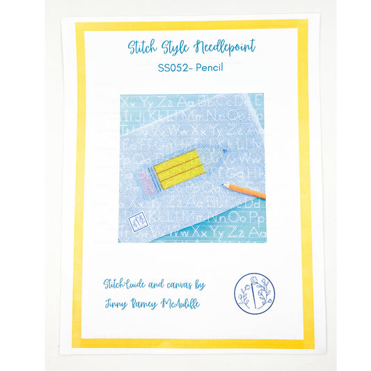 School Pencil (canvas + stitch guide)