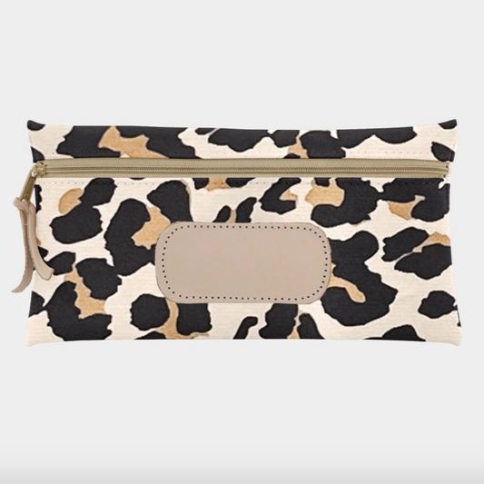 Jon Hart Large Pouch in Leopard Canvas