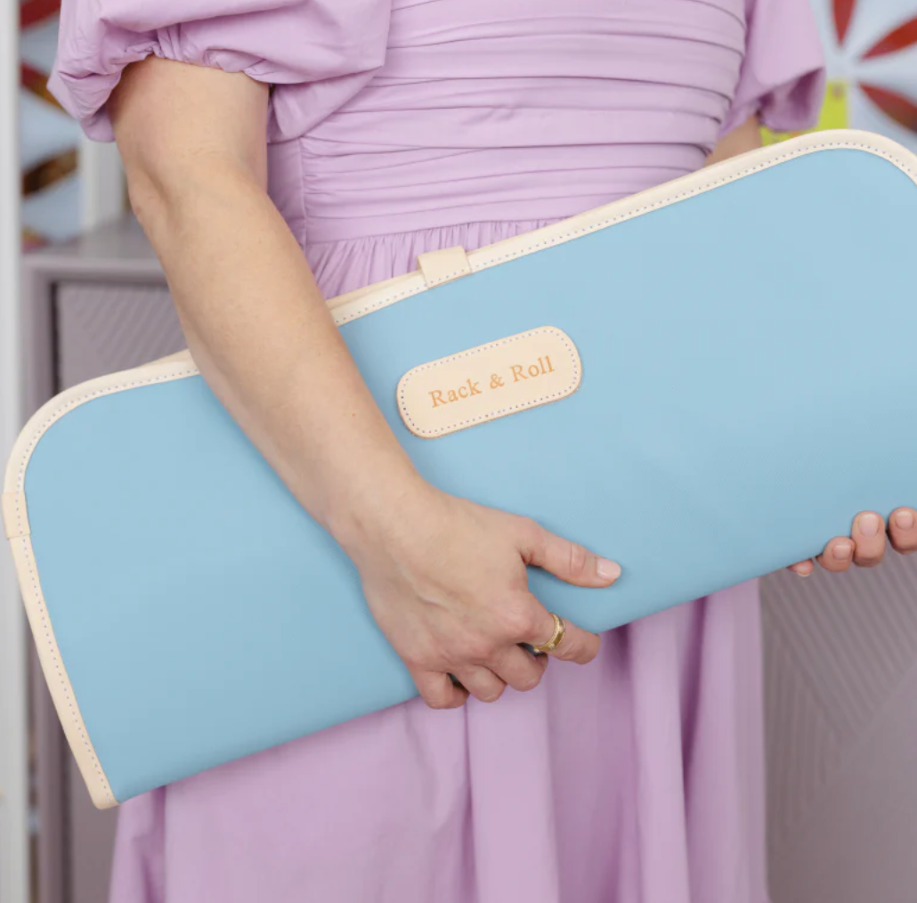 Jon Hart Charleston Rack Sleeve in Ice Blue Coated Canvas