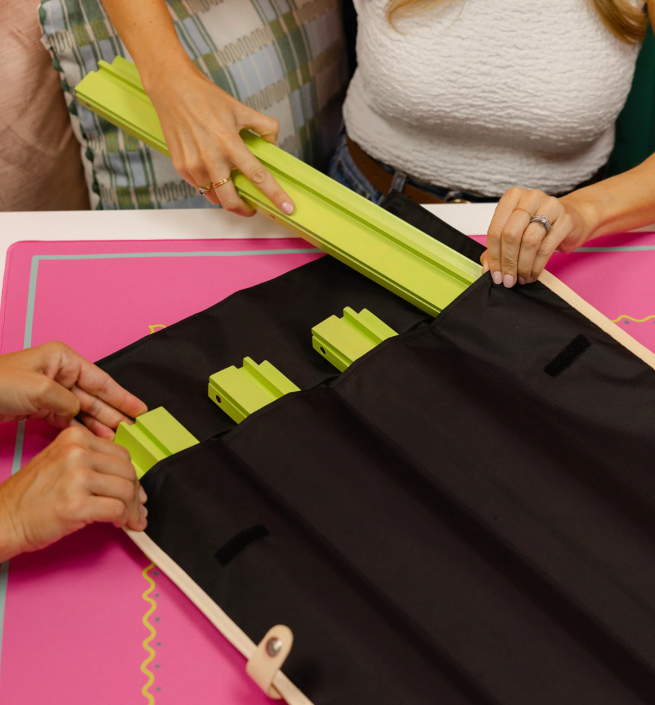 Jon Hart Charleston Rack Sleeve in Ice Blue Coated Canvas