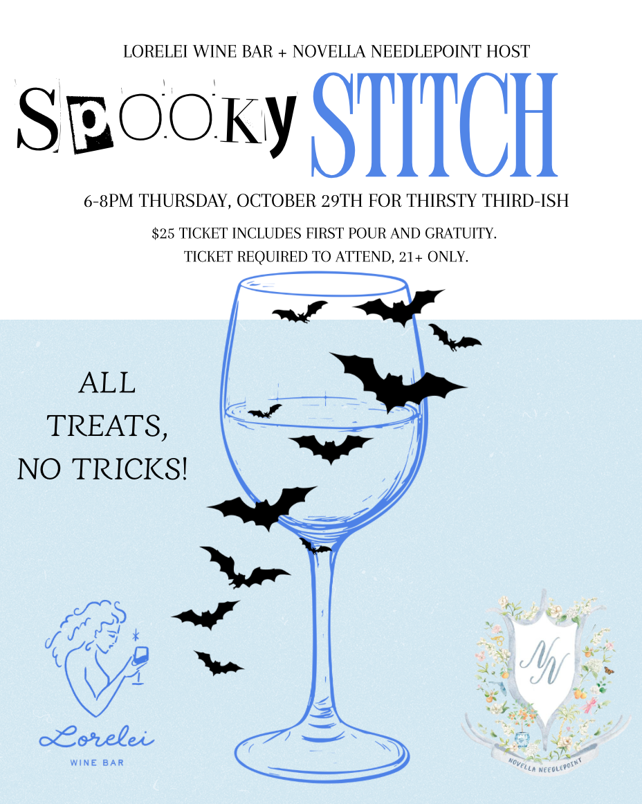 Lorelei Open Stitch Thursday, October 29th 6-8pm